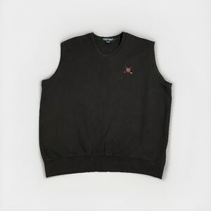 Polo‎ Golf Ralph Lauren Sweatshirt Vest Mens Size Large Black Golf Crest Logo